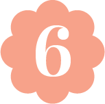Number six icon from practice perfect branding representing step six in dental and healthcare practice consulting process